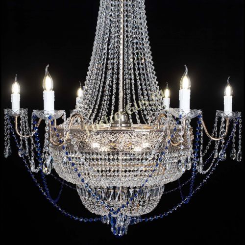 Люстра Елизавета Восток синяя в Ижевске Гусь Хрустальный