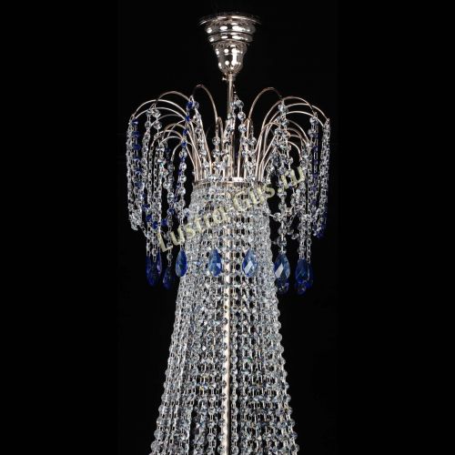 Люстра Елизавета Восток синяя в Ижевске Гусь Хрустальный