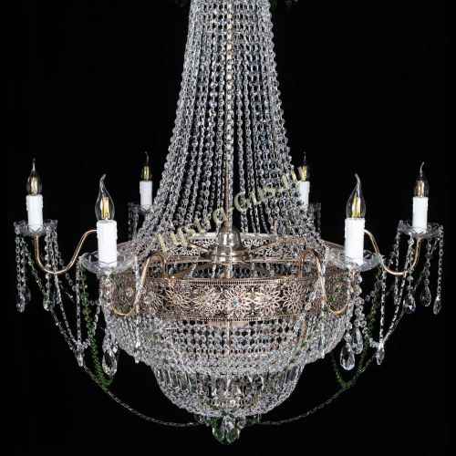 Люстра Елизавета Восток зеленая в Ижевске Гусь Хрустальный