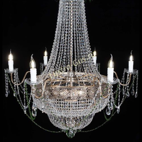 Люстра Елизавета Восток зеленая в Ижевске Гусь Хрустальный