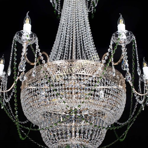 Люстра Елизавета Восток зеленая в Ижевске Гусь Хрустальный