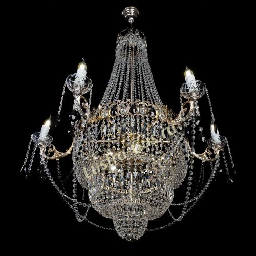 Люстра Елизавета черная в Ижевске Гусь Хрустальный