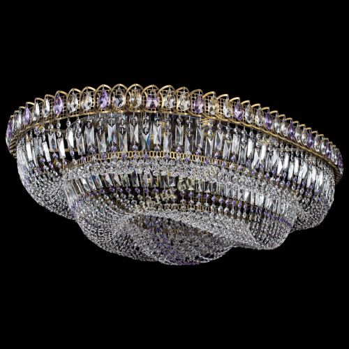 Люстра Кольцо Овал №17 под бронзу фиолетовая в Ижевске Гусь Хрустальный