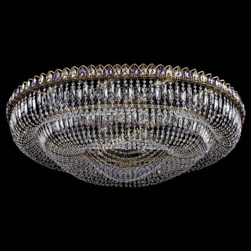 Люстра Кольцо Овал №17 под бронзу фиолетовая в Ижевске Гусь Хрустальный