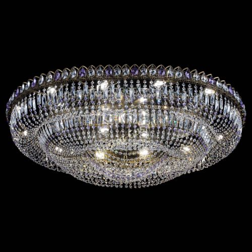 Люстра Кольцо Овал №17 под бронзу фиолетовая в Ижевске Гусь Хрустальный