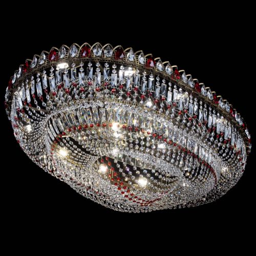 Люстра Кольцо Овал №17 под бронзу красная в Ижевске Гусь Хрустальный