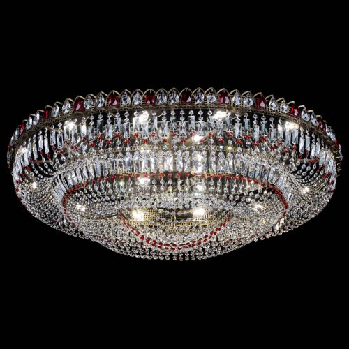 Люстра Кольцо Овал №17 под бронзу красная в Ижевске Гусь Хрустальный