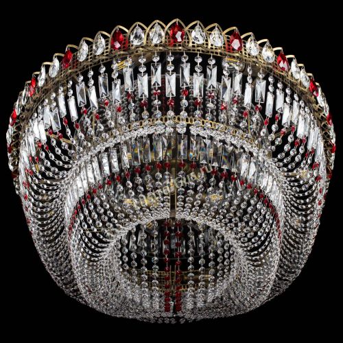 Люстра Кольцо Овал №17 под бронзу красная в Ижевске Гусь Хрустальный