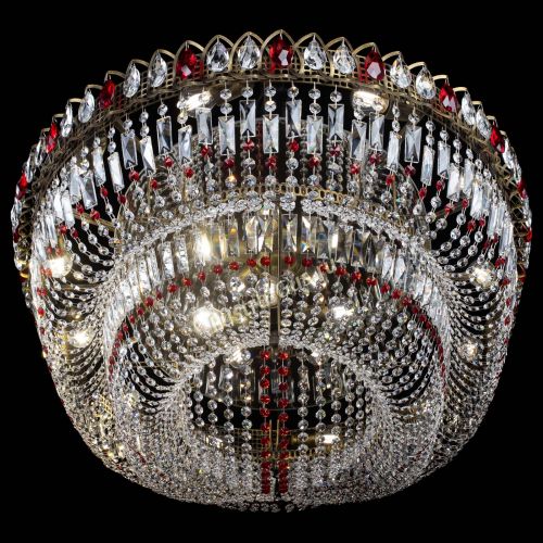 Люстра Кольцо Овал №17 под бронзу красная в Ижевске Гусь Хрустальный