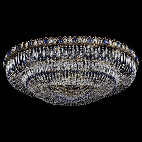 Люстра Кольцо Овал №17 под бронзу синяя в Ижевске Гусь Хрустальный