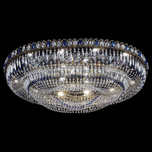 Люстра Кольцо Овал №17 под бронзу синяя в Ижевске Гусь Хрустальный