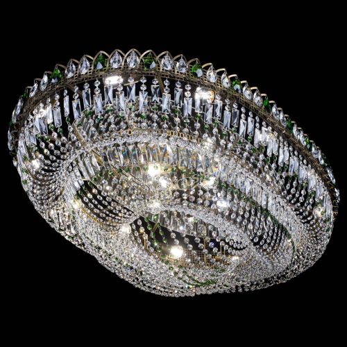 Люстра Кольцо Овал №17 под бронзу зеленая в Ижевске Гусь Хрустальный