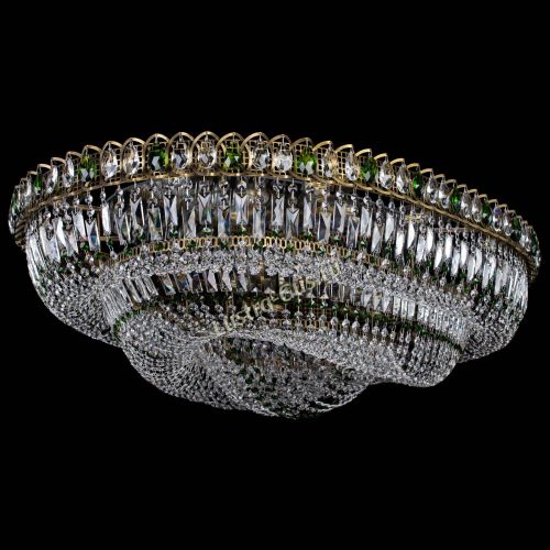 Люстра Кольцо Овал №17 под бронзу зеленая в Ижевске Гусь Хрустальный