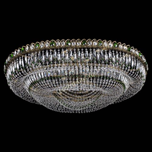 Люстра Кольцо Овал №17 под бронзу зеленая в Ижевске Гусь Хрустальный