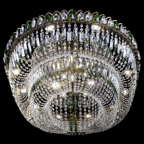 Люстра Кольцо Овал №17 под бронзу зеленая в Ижевске Гусь Хрустальный