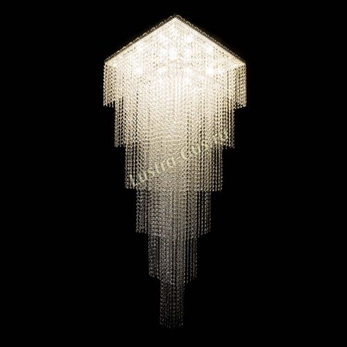 Люстра Квадрат Каскад №8 в Ижевске Гусь Хрустальный