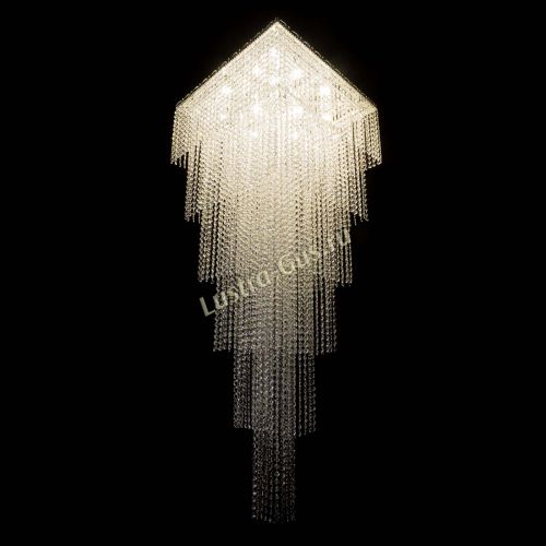 Люстра Квадрат Каскад №8 в Ижевске Гусь Хрустальный