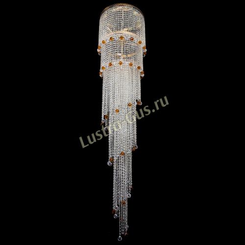 Люстра Милан каскад шар чайный в Ижевске Гусь Хрустальный