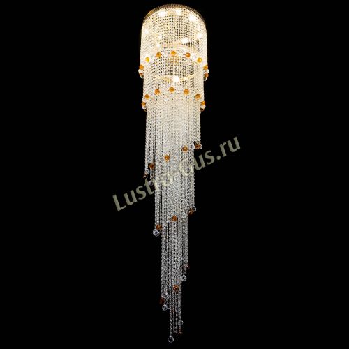 Люстра Милан каскад шар чайный в Ижевске Гусь Хрустальный
