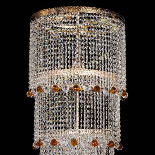 Люстра Милан каскад шар чайный в Ижевске Гусь Хрустальный