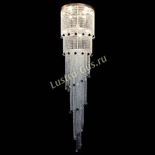 Люстра Милан каскад шар черный в Ижевске Гусь Хрустальный