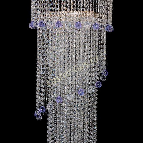 Люстра Милан каскад шар фиолетовый в Ижевске Гусь Хрустальный