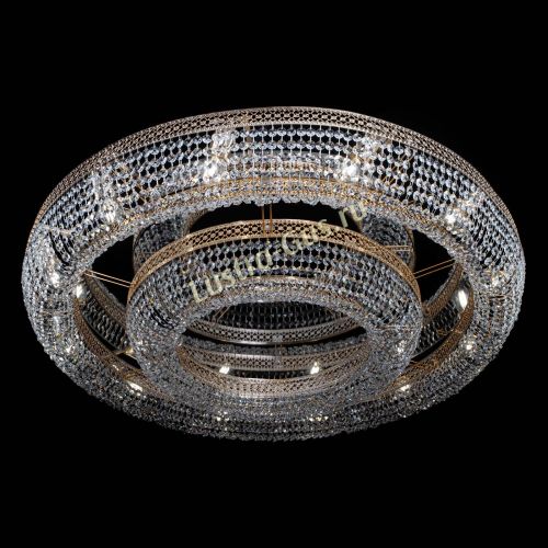 Люстра Венеция двойное кольцо №12 в Ижевске Гусь Хрустальный