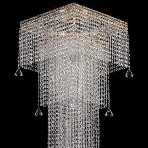 Люстра Венеция Квадрат пирамида с конусами в Ижевске Гусь Хрустальный