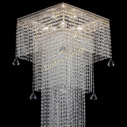 Люстра Венеция Квадрат пирамида с конусами в Ижевске Гусь Хрустальный