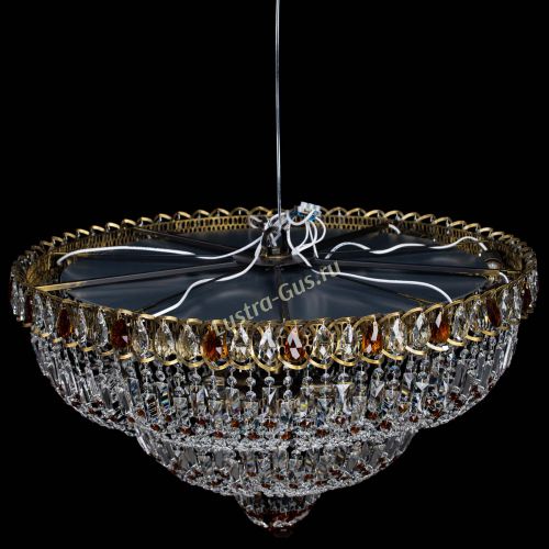 Люстра Водопад Обтикон №15 под бронзу чайная в Ижевске Гусь Хрустальный