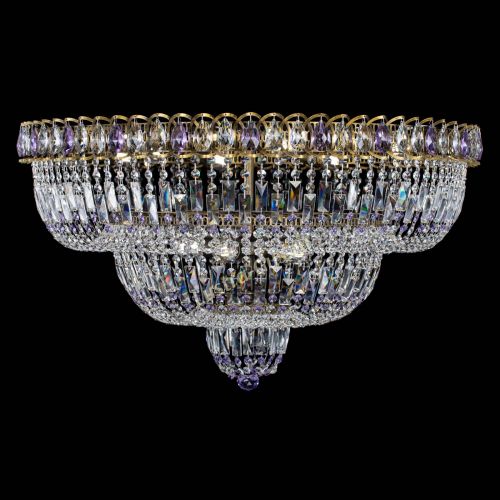 Люстра Водопад Обтикон №15 под бронзу фиолетовая в Ижевске Гусь Хрустальный