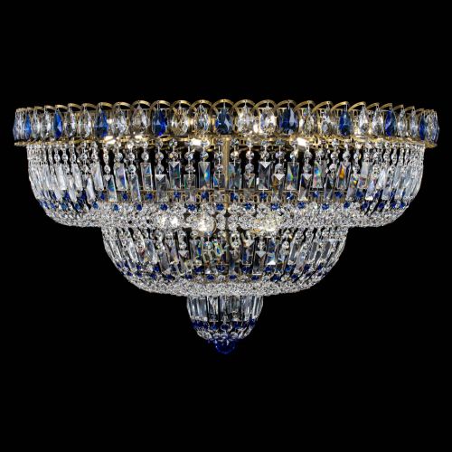 Люстра Водопад Обтикон №15 под бронзу синяя в Ижевске Гусь Хрустальный