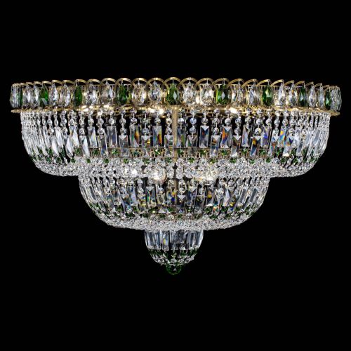 Люстра Водопад Обтикон №15 под бронзу зеленая в Ижевске Гусь Хрустальный