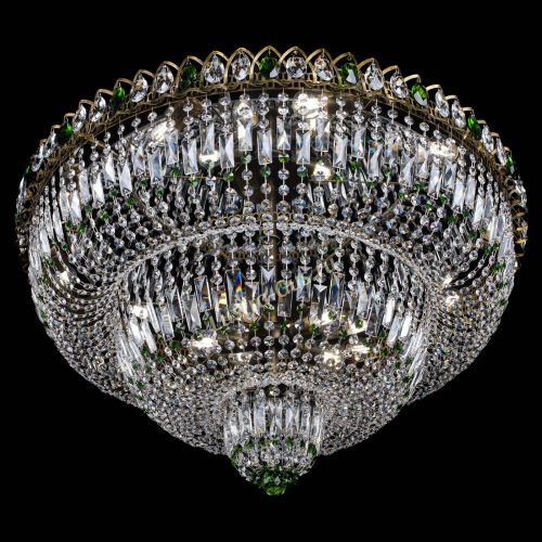 Люстра Водопад Обтикон №15 под бронзу зеленая в Ижевске Гусь Хрустальный