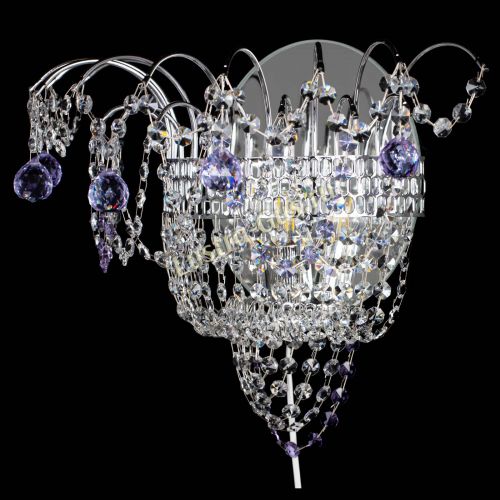 Бра Агата №3 фиолетовая в Ижевске Гусь Хрустальный