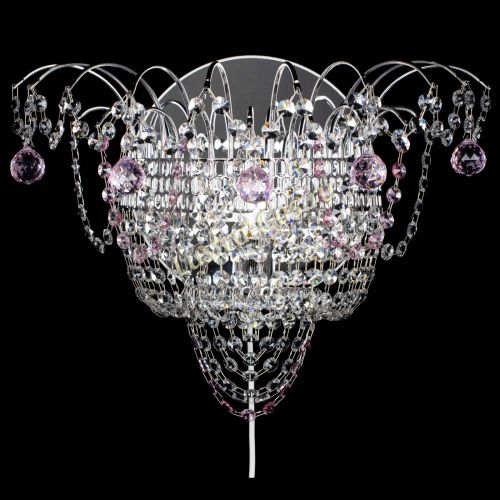 Бра Агата №3 розовая в Ижевске Гусь Хрустальный