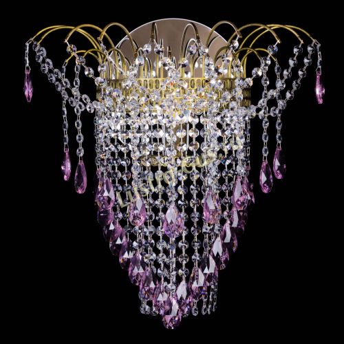 Бра Агата №4 под бронзу Розовая в Ижевске Гусь Хрустальный