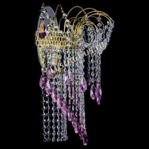 Бра Агата №4 под бронзу Розовая в Ижевске Гусь Хрустальный