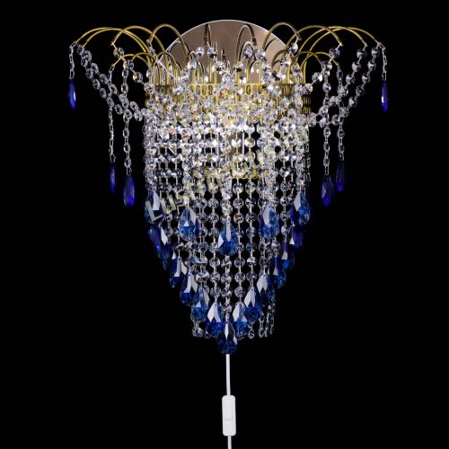 Бра Агата №4 под бронзу Синяя в Ижевске Гусь Хрустальный