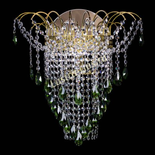 Бра Агата №4 под бронзу Зеленая в Ижевске Гусь Хрустальный