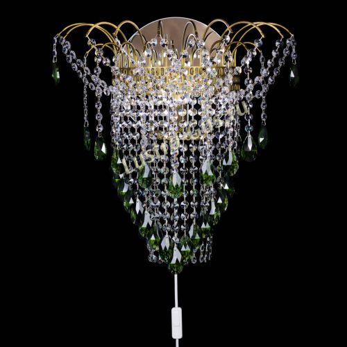 Бра Агата №4 под бронзу Зеленая в Ижевске Гусь Хрустальный