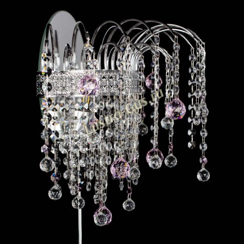 Бра Агата Венеция шар розовая в Ижевске Гусь Хрустальный