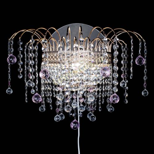 Бра Агата Венеция шар розовая в Ижевске Гусь Хрустальный