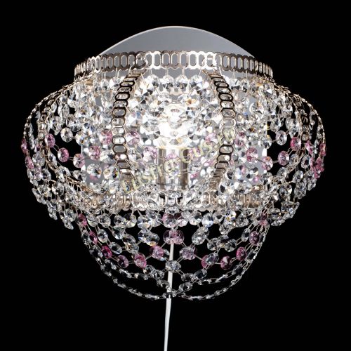 Бра Альфа №1 розовая в Ижевске Гусь Хрустальный