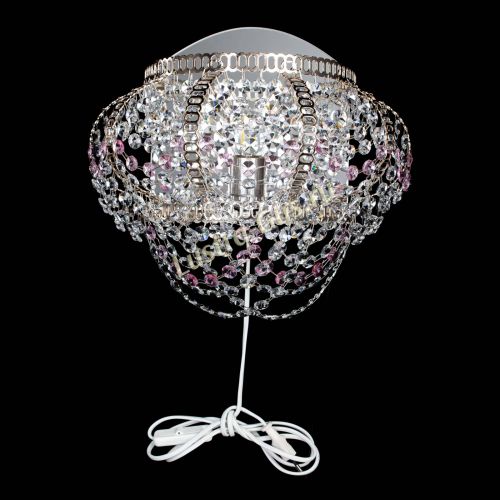 Бра Альфа №1 розовая в Ижевске Гусь Хрустальный