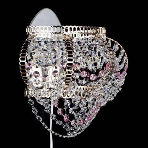 Бра Альфа №1 розовая в Ижевске Гусь Хрустальный