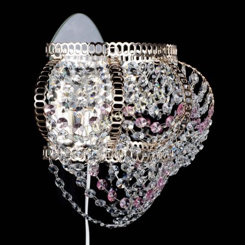 Бра Альфа №1 розовая в Ижевске Гусь Хрустальный