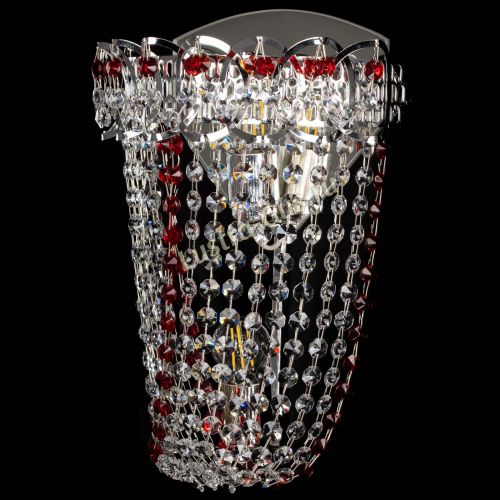 Бра Астра ажур №2 красная в Ижевске Гусь Хрустальный