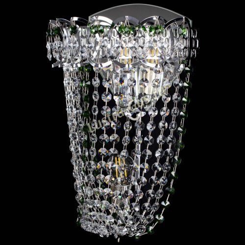 Бра Астра ажур №2 зеленая в Ижевске Гусь Хрустальный