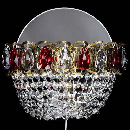 Бра Астра ажур под бронзу красная в Ижевске Гусь Хрустальный